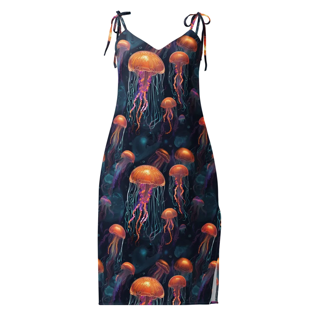 Jellyfish Reverie on Slip Dress — Front