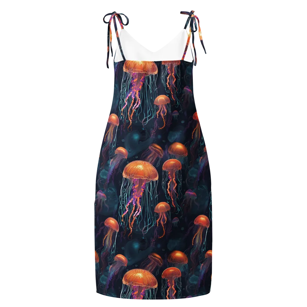 Jellyfish Reverie on Slip Dress — Back