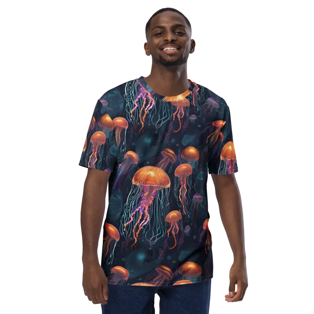 Jellyfish Reverie on Men's Crew Neck T-Shirt — Front