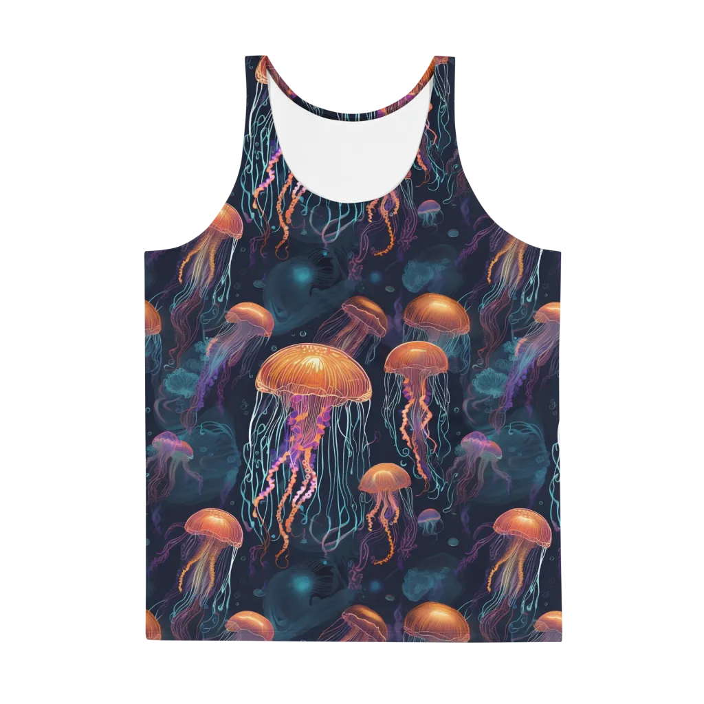 Jellyfish Reverie on Men's Tank Top — Front