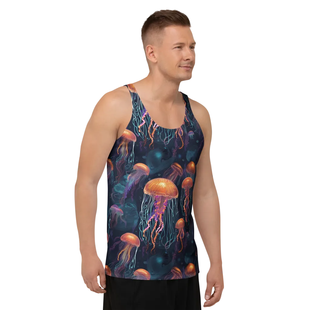 Jellyfish Reverie on Men's Tank Top — Right Front
