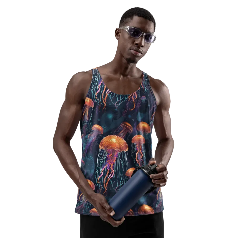Jellyfish Reverie on Men's Tank Top — Front