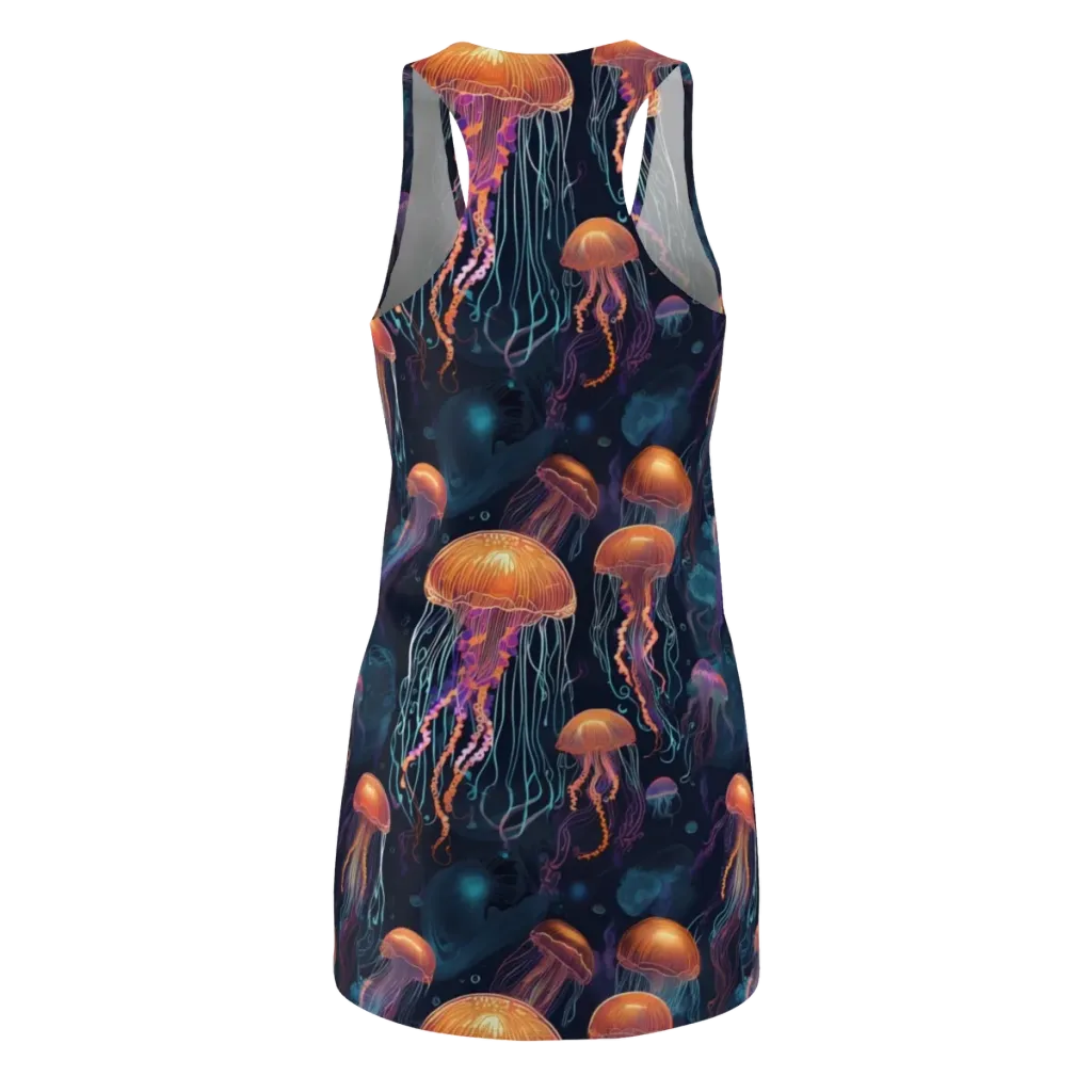 Jellyfish Reverie on Racerback Dress — Back