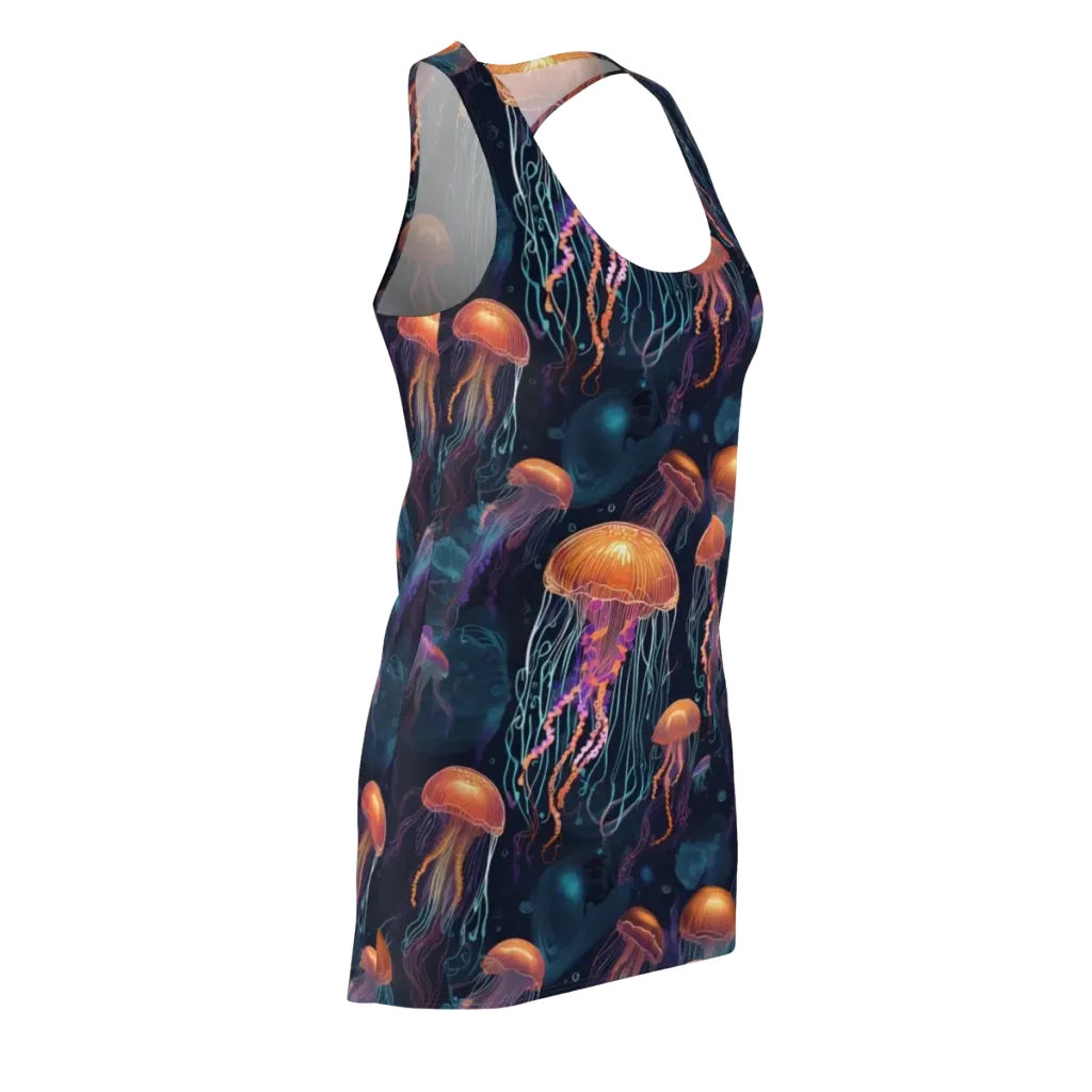 Jellyfish Reverie on Racerback Dress — Front Side