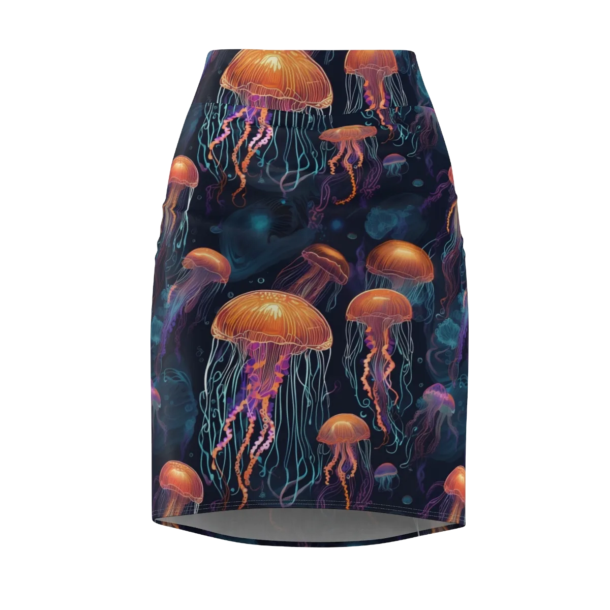 Jellyfish Reverie on Pencil Skirt — Front
