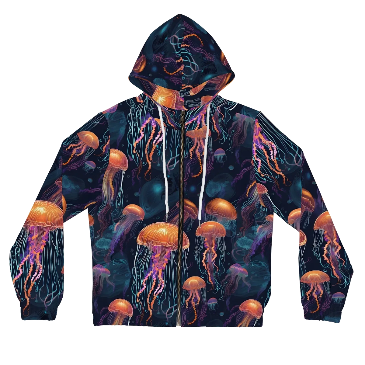 Jellyfish Reverie on Women's Full-Zip Hoodie — Front