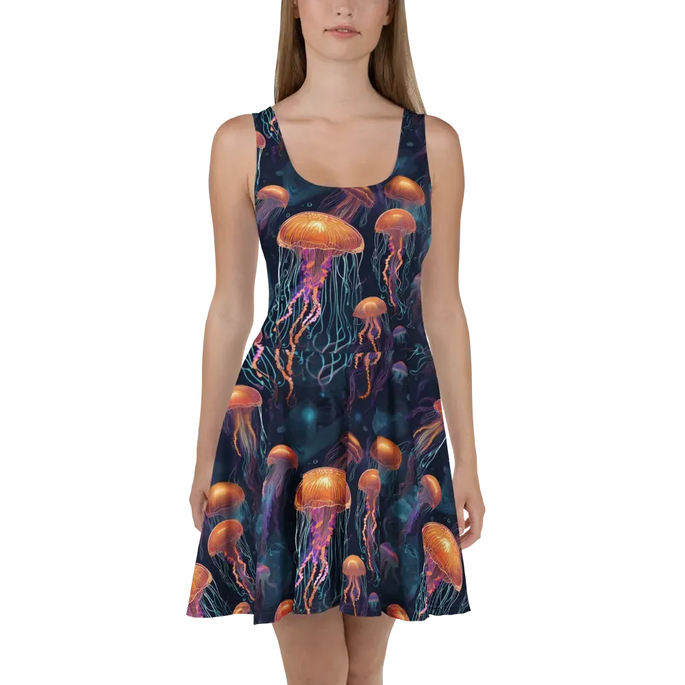 Jellyfish Reverie Skater Dress on model