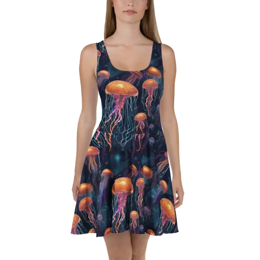 Jellyfish Reverie on a Skater Dress
