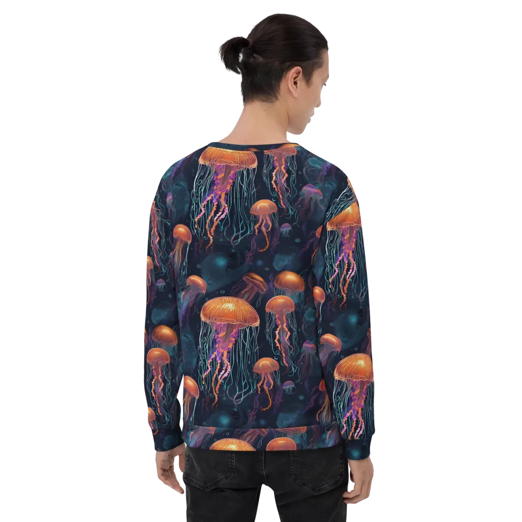 Jellyfish Reverie on Sweatshirt — Back