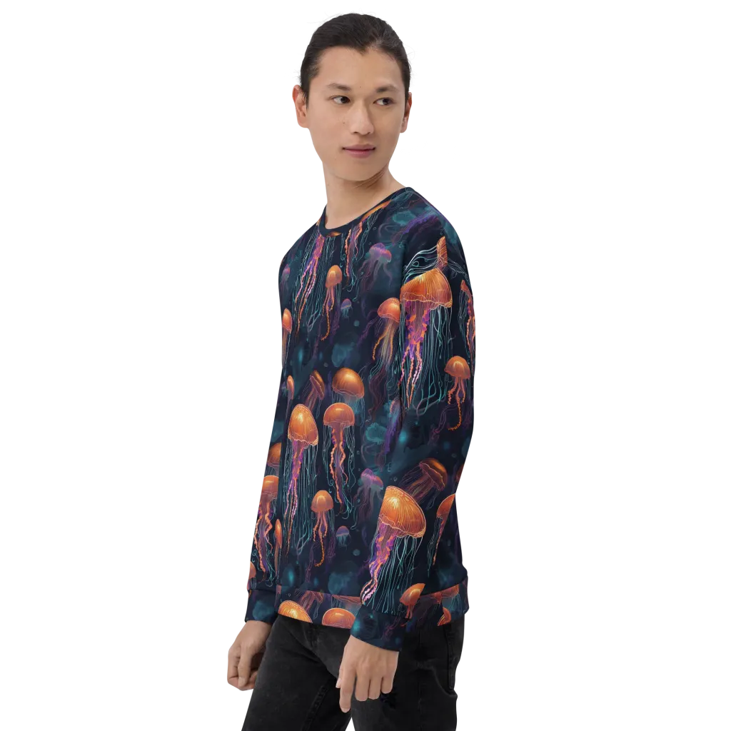 Jellyfish Reverie on Sweatshirt — Left Front