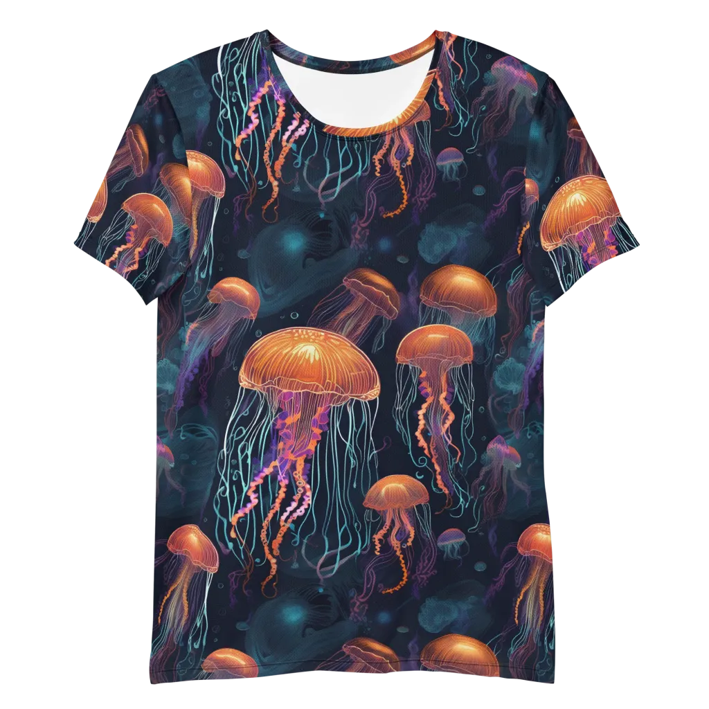 Jellyfish Reverie on Men's Athletic T-Shirt — Front