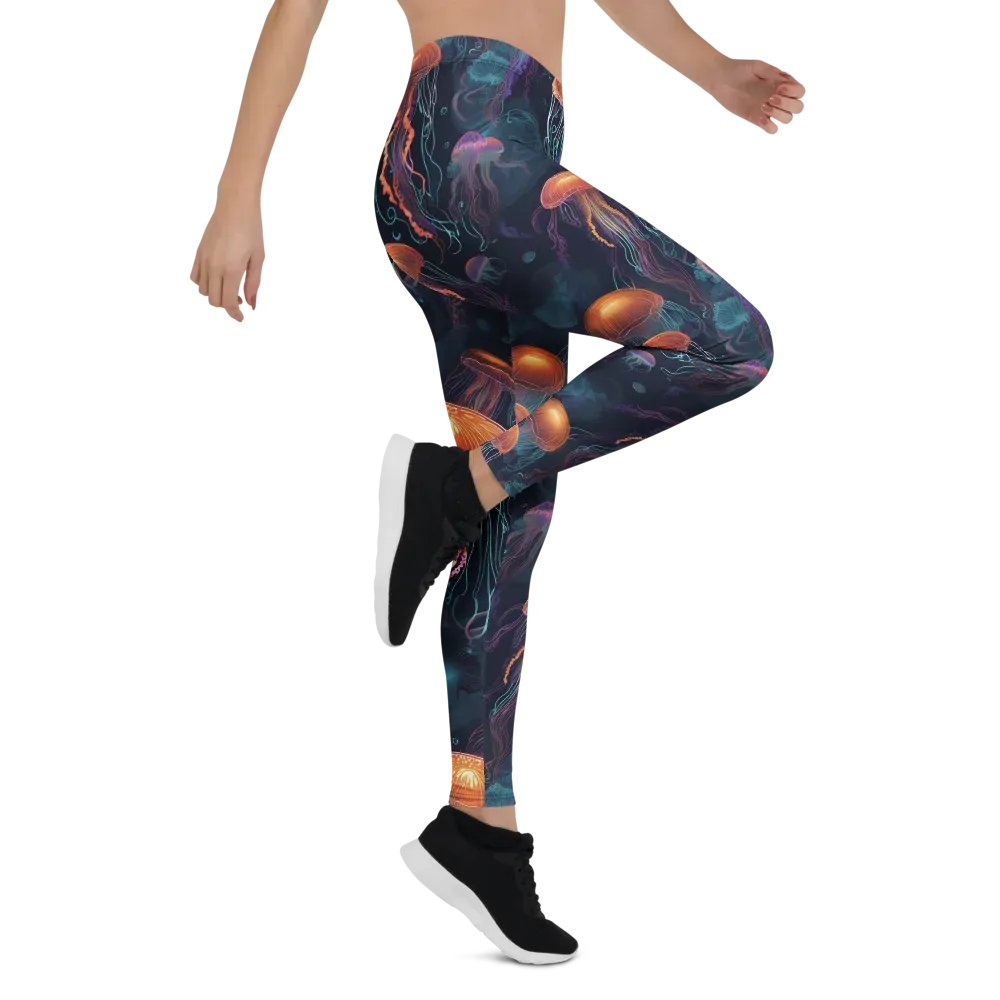 Jellyfish Reverie on Leggings — Right