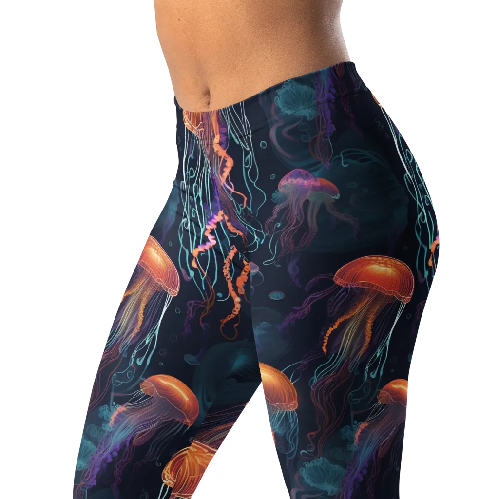 Jellyfish Reverie on Leggings — Left Front