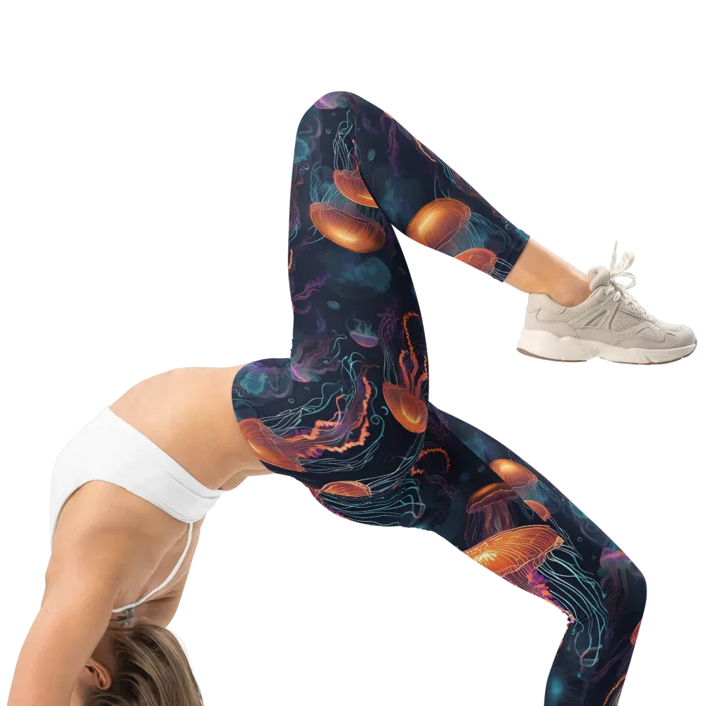 Jellyfish Reverie on Leggings — Right