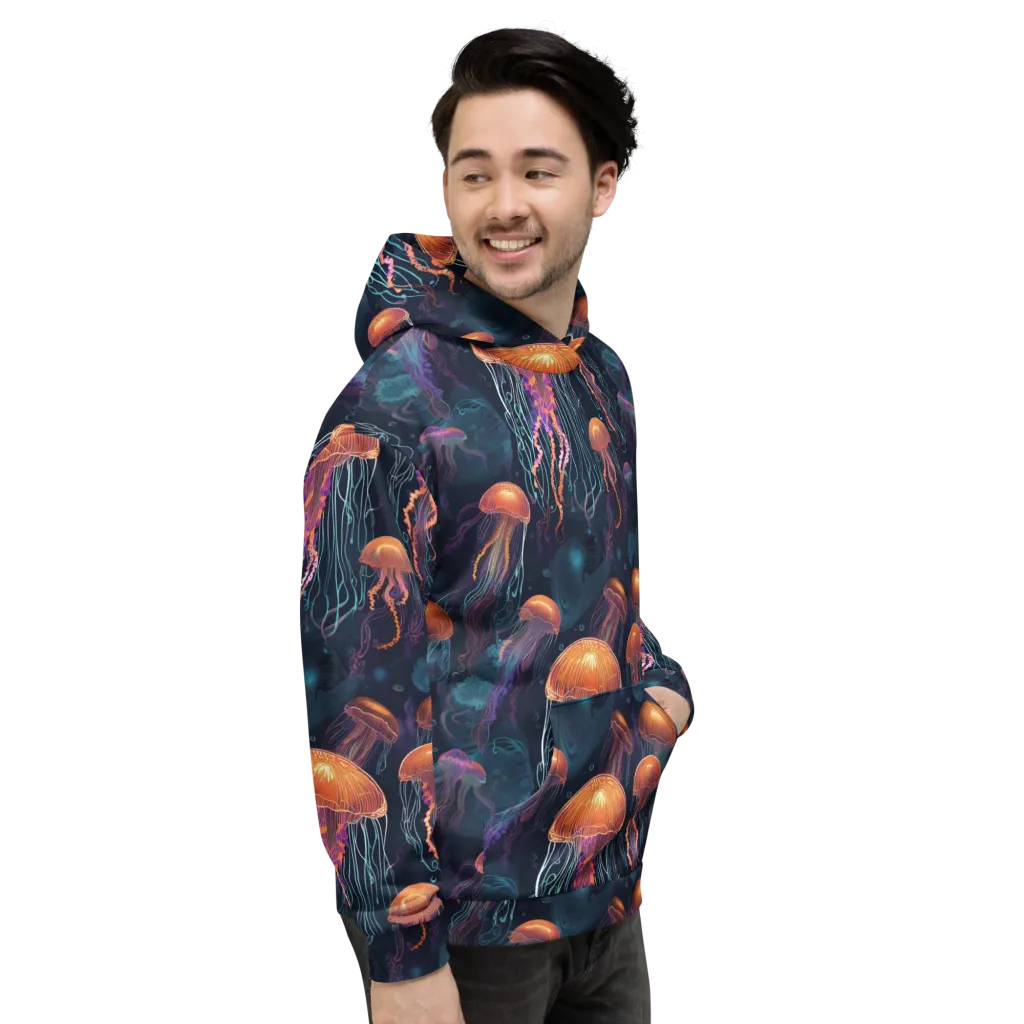 Jellyfish Reverie on Hoodie — Right
