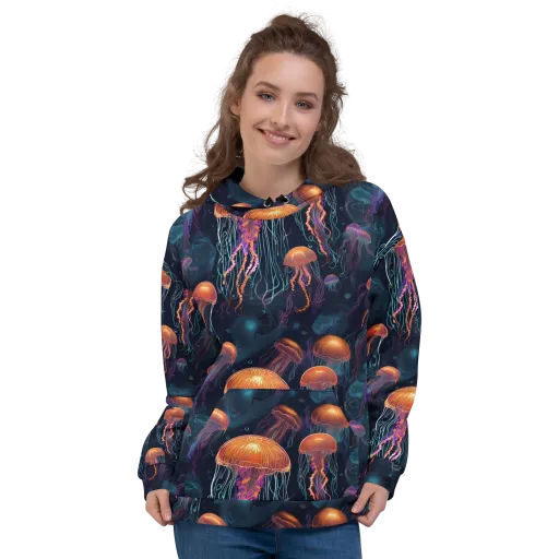 Jellyfish Reverie on a Hoodie