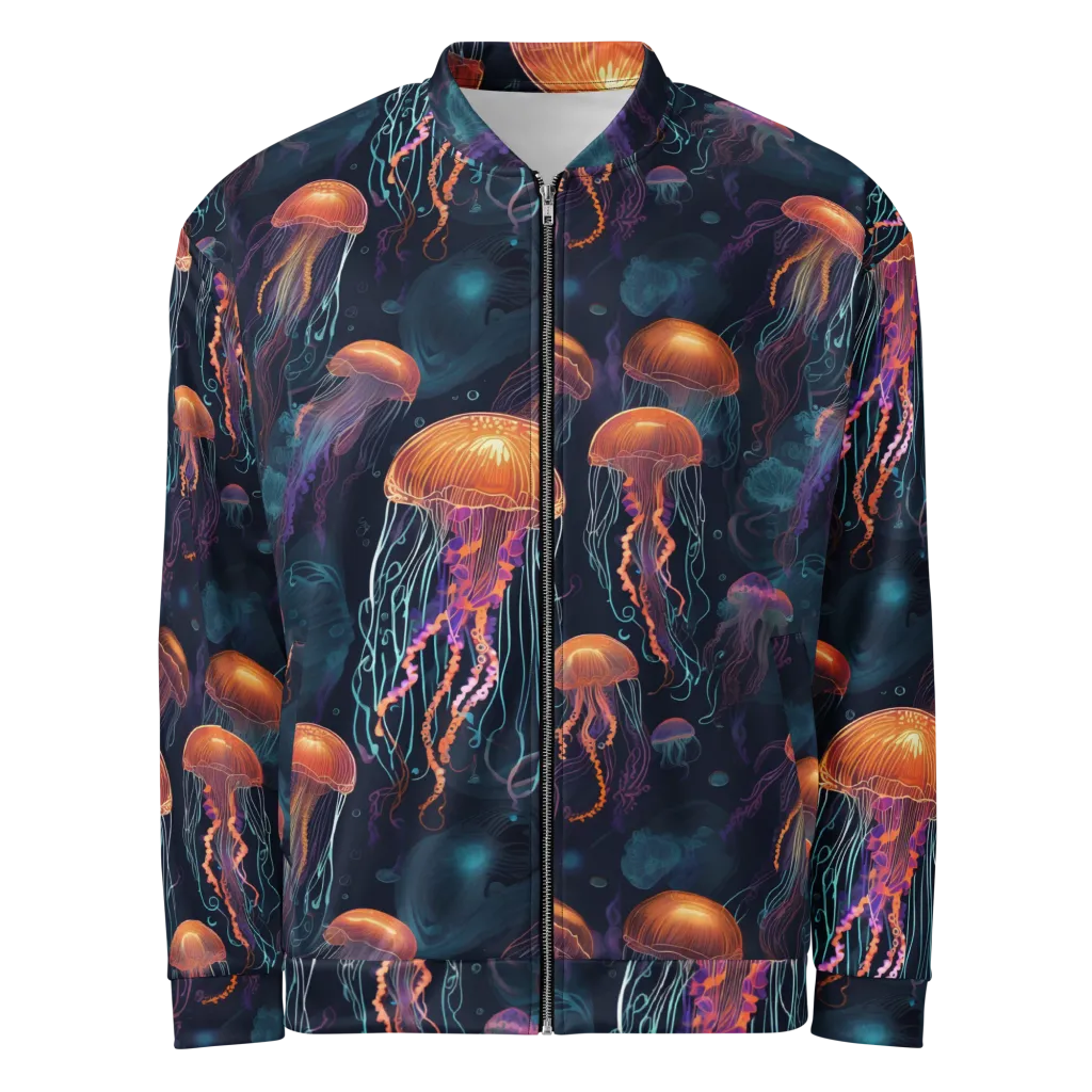 Jellyfish Reverie on Bomber Jacket — Front