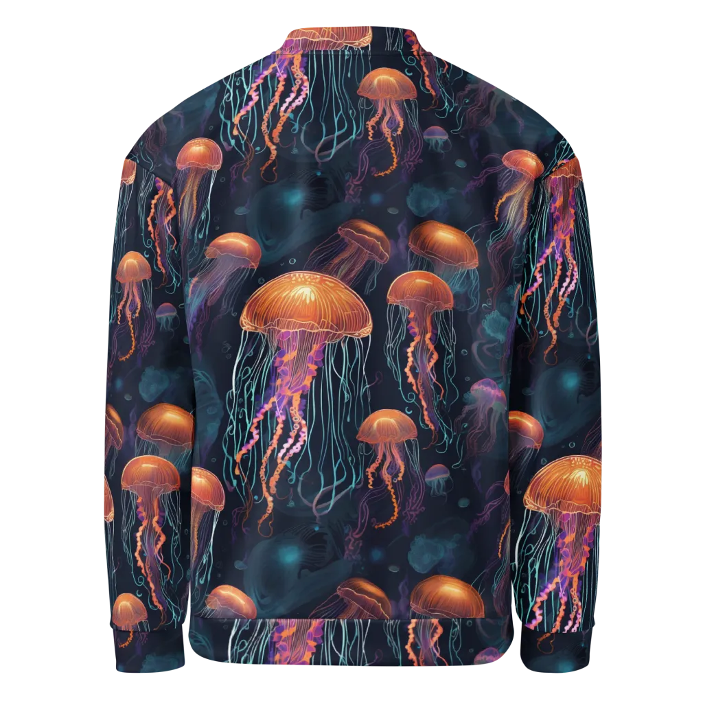 Jellyfish Reverie on Bomber Jacket — Back