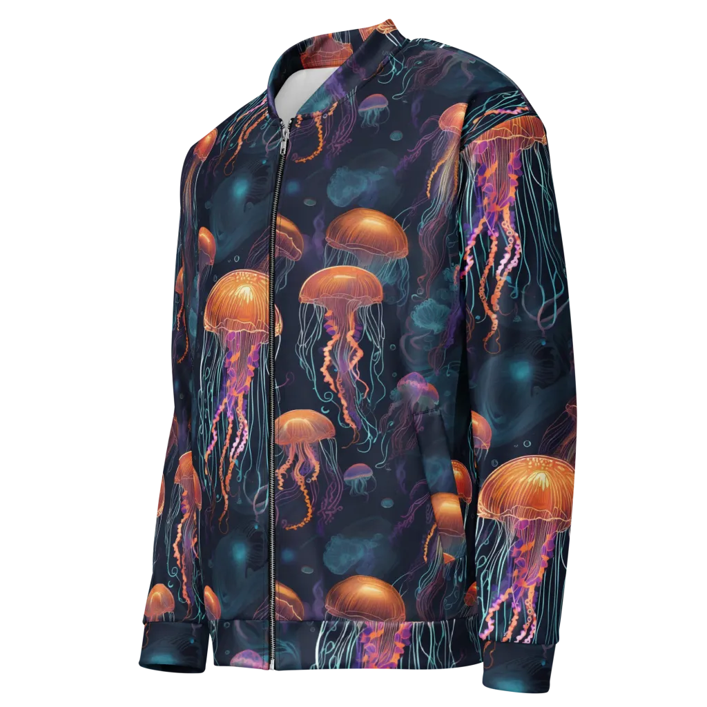 Jellyfish Reverie on Bomber Jacket — Left Front