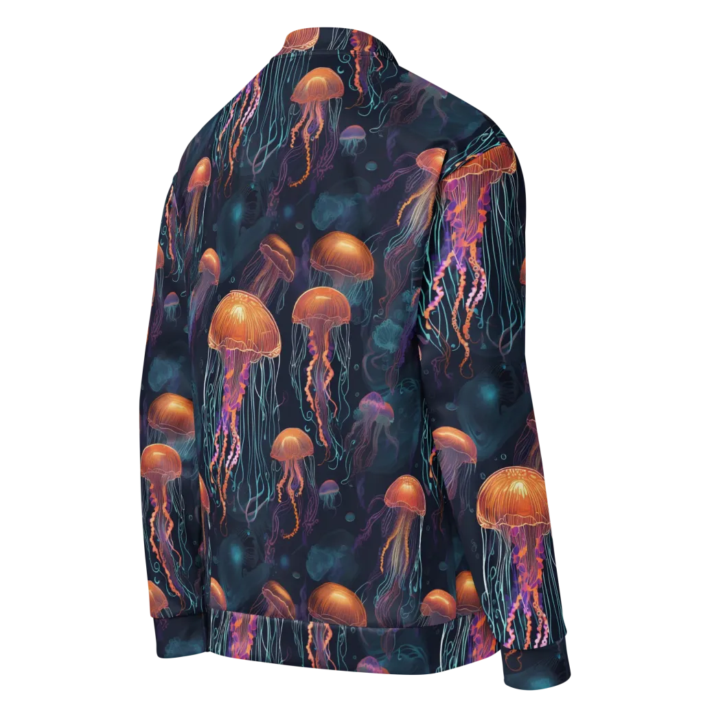 Jellyfish Reverie on Bomber Jacket — Right Back