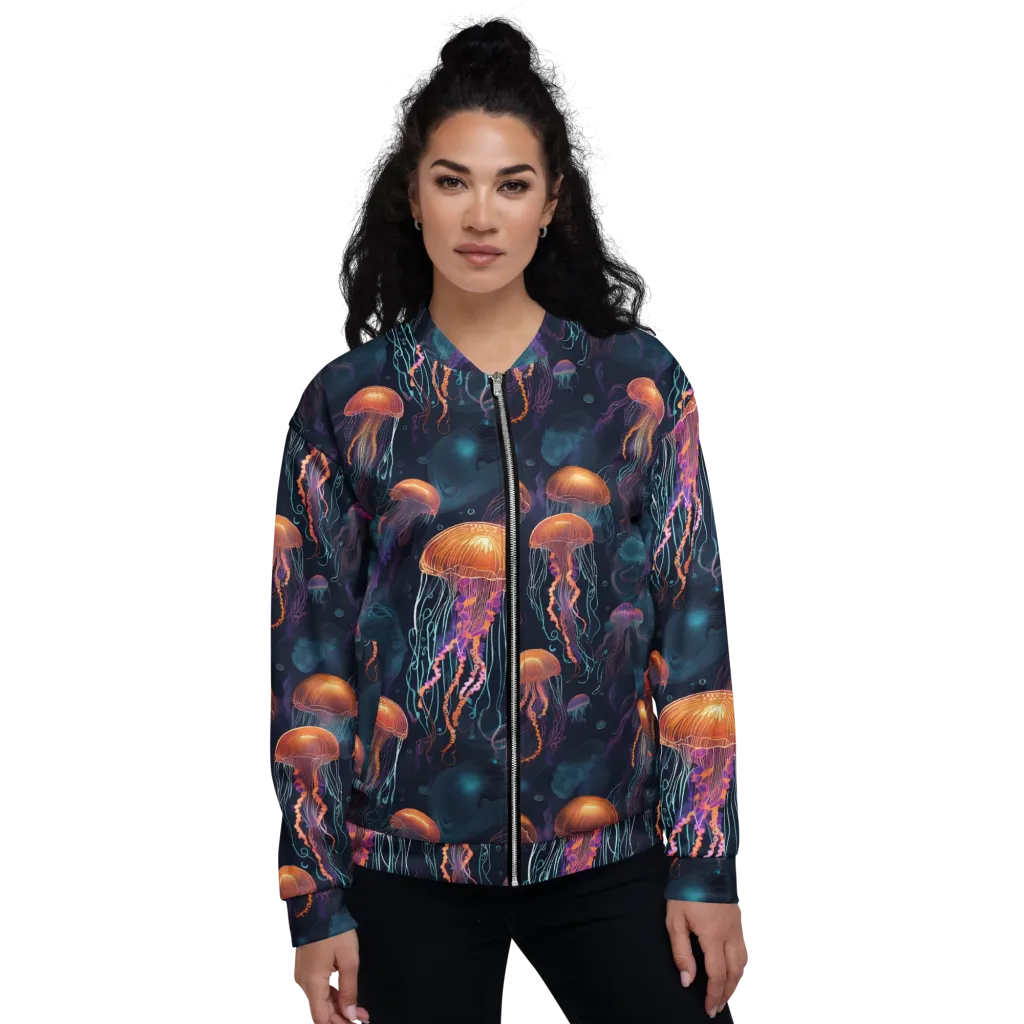 Jellyfish Reverie on Bomber Jacket — Front