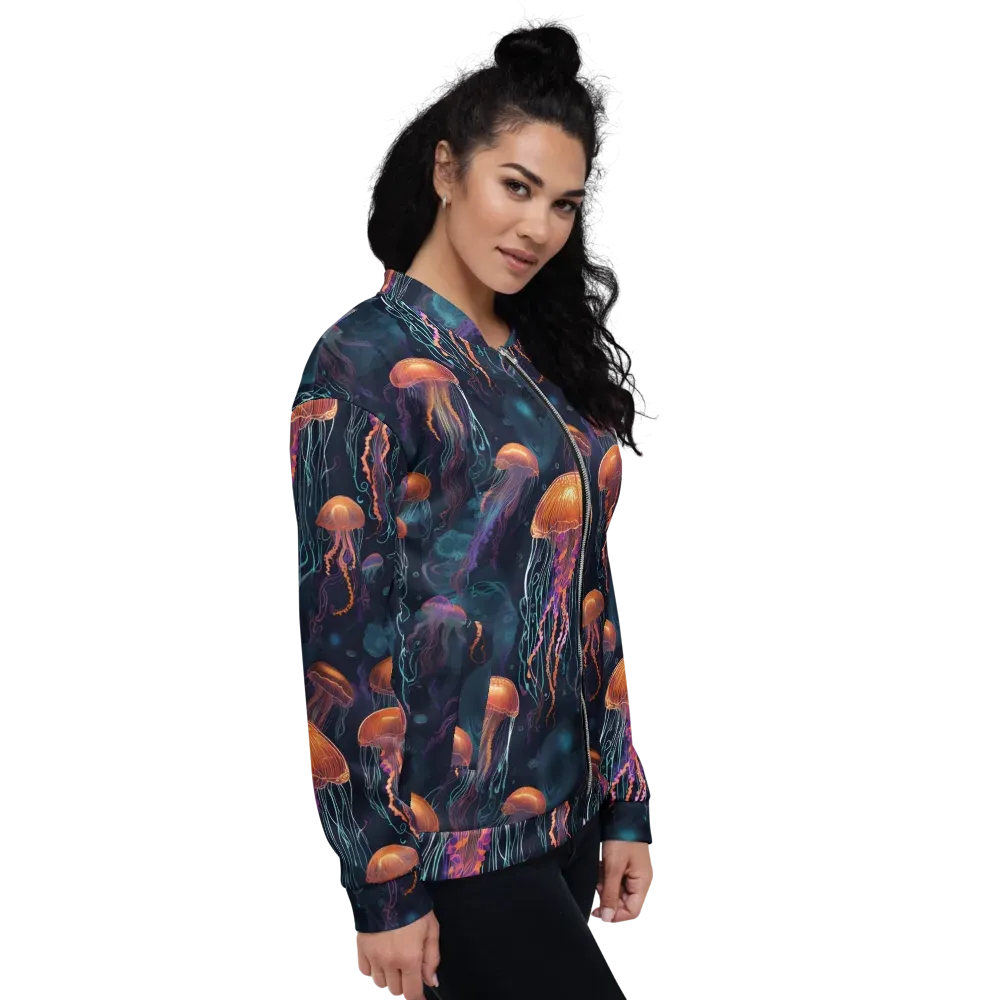 Jellyfish Reverie on Bomber Jacket — Right