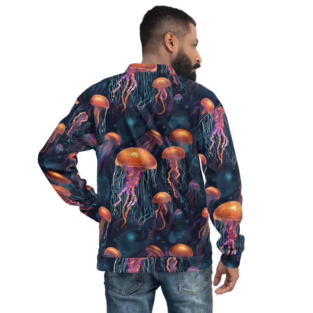 Jellyfish Reverie on Bomber Jacket — Back