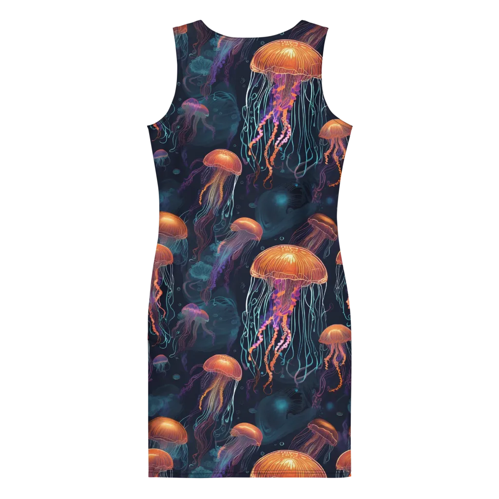 Jellyfish Reverie on Bodycon Dress — Back