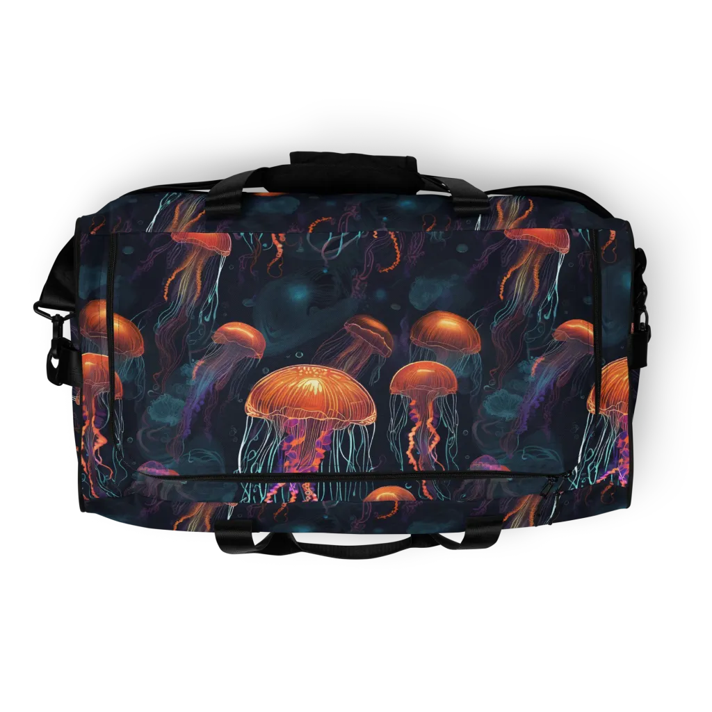 Jellyfish Reverie on Duffle Bag — Top