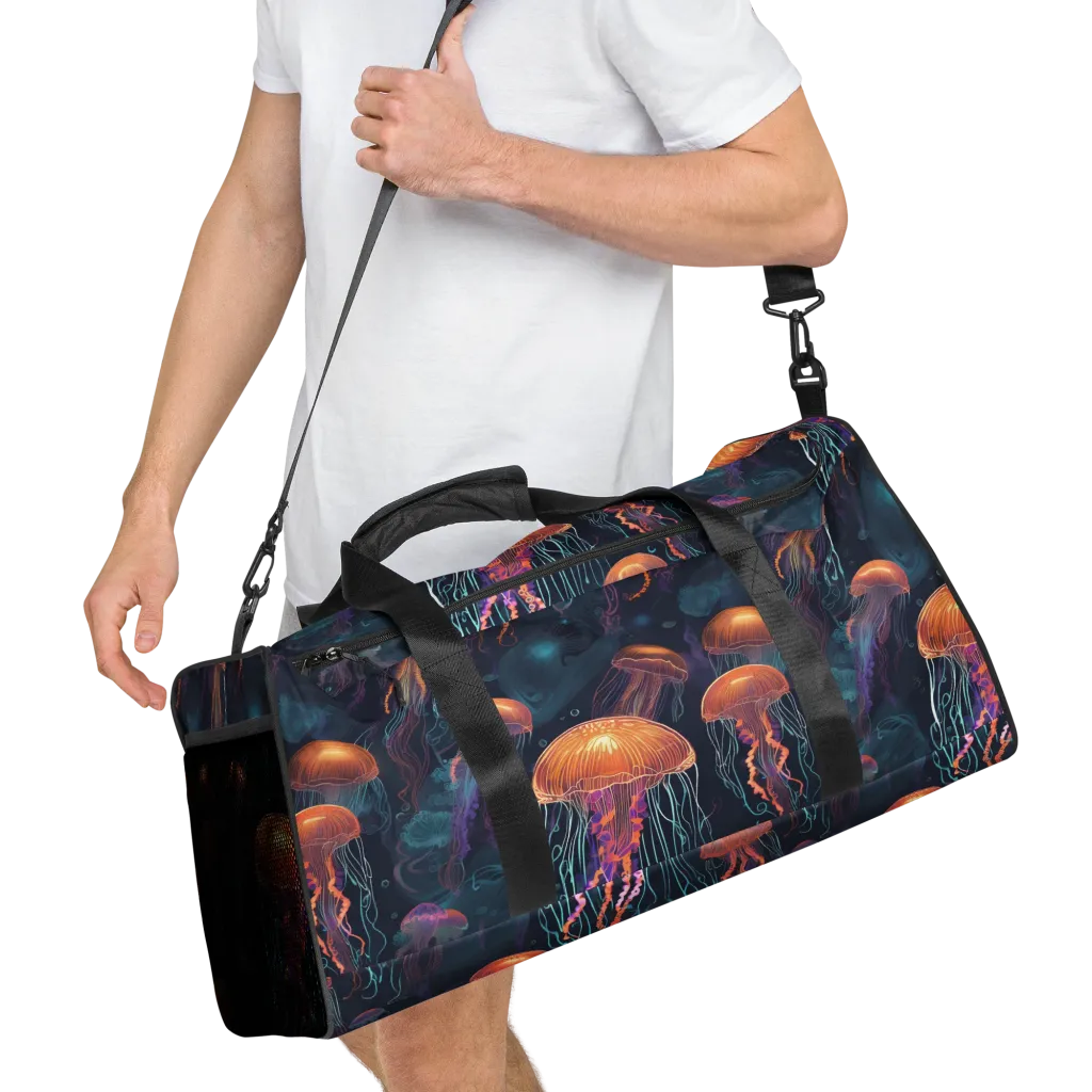 Jellyfish Reverie on Duffle Bag — Right Front