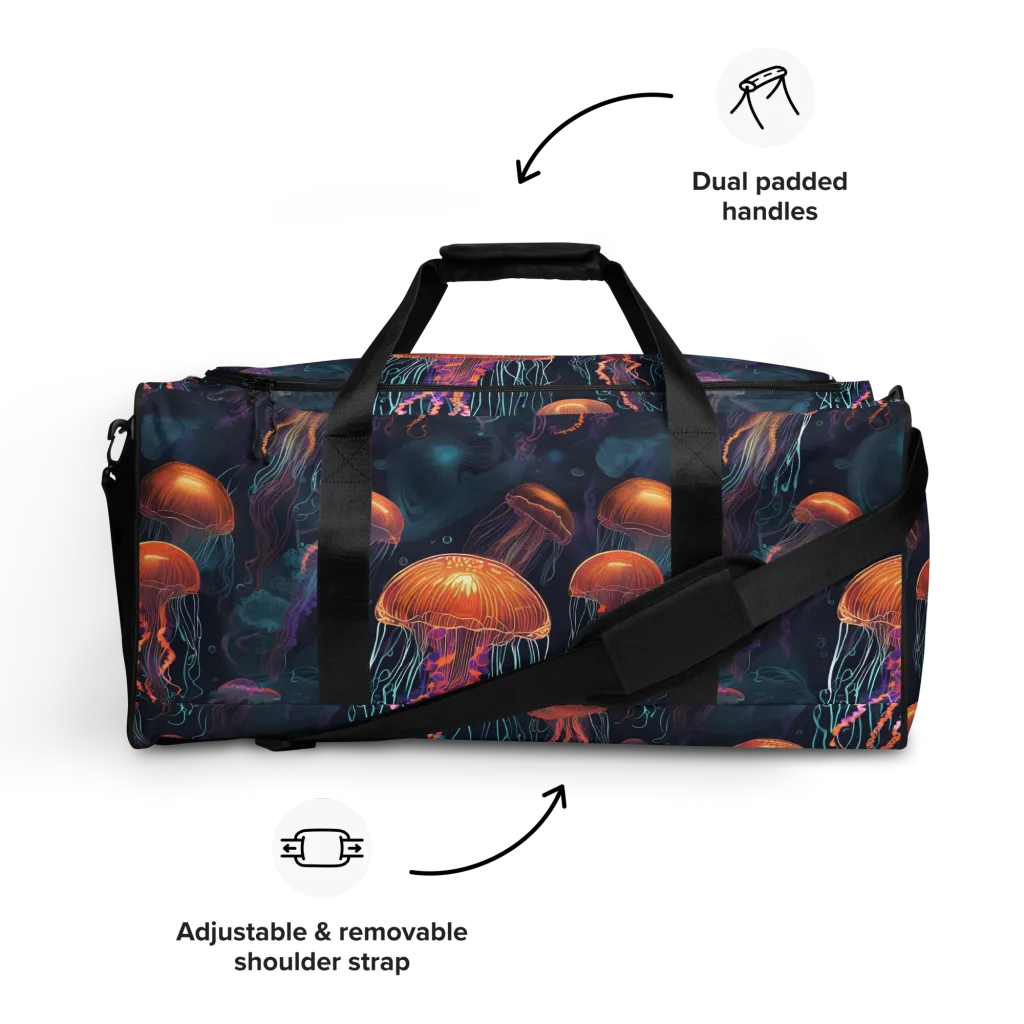 Jellyfish Reverie on Duffle Bag — Front