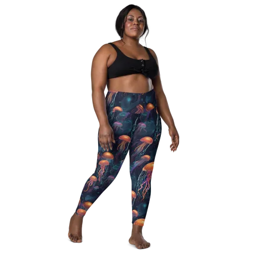 Jellyfish Reverie on a Leggings with Pockets