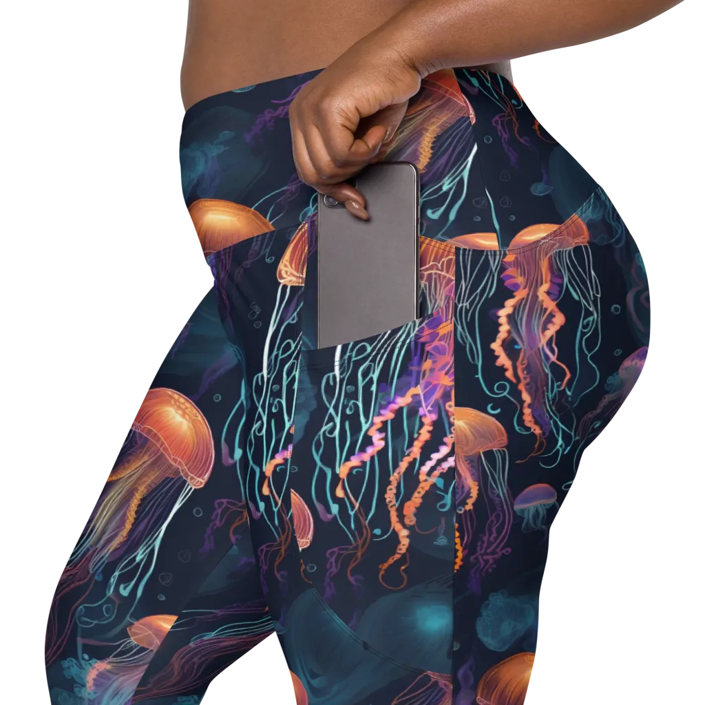 Jellyfish Reverie on Leggings with Pockets — Product details 2