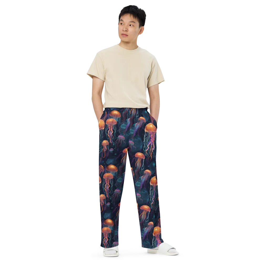 Jellyfish Reverie on Wide-Leg Pants — Front
