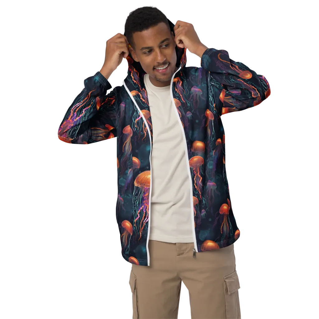 Jellyfish Reverie on Men's Windbreaker — Front