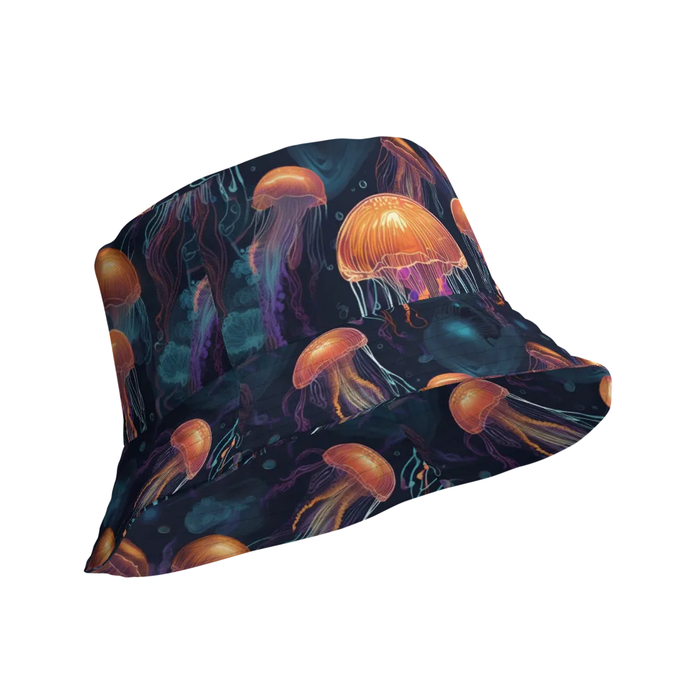 Jellyfish Reverie on Reversible Bucket Hat — Product details Outside