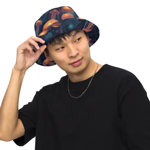 Jellyfish Reverie on a Reversible Bucket Hat