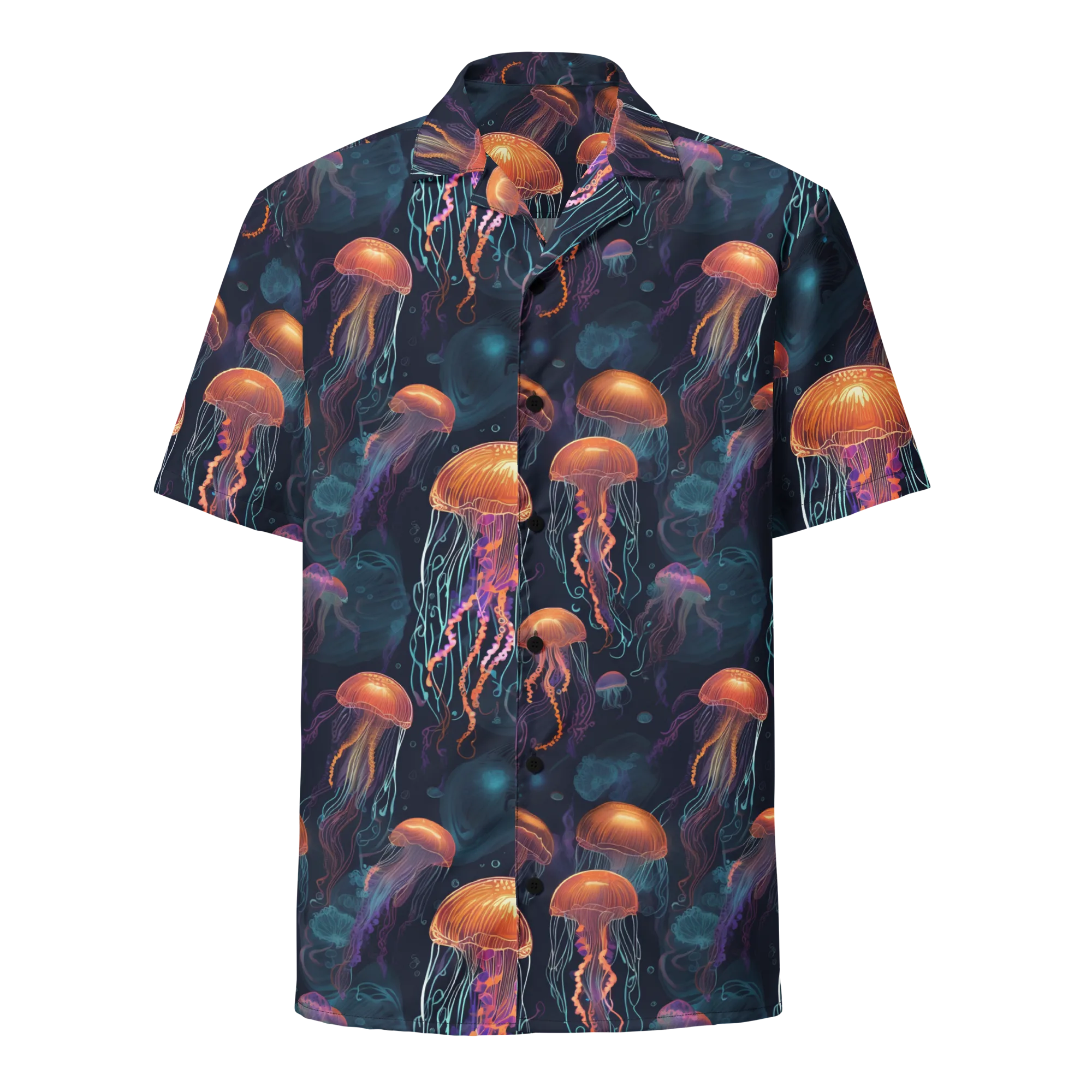 Jellyfish Reverie on Button Shirt — Front