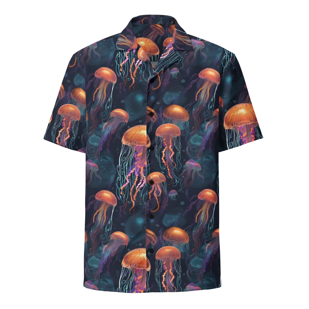 Jellyfish Reverie on Button Shirt — Front