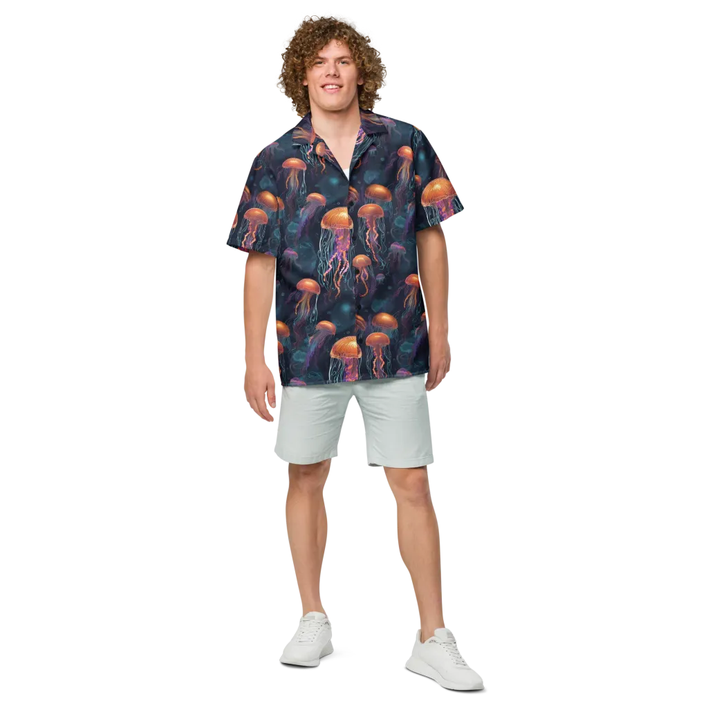 Jellyfish Reverie on Button Shirt — Front