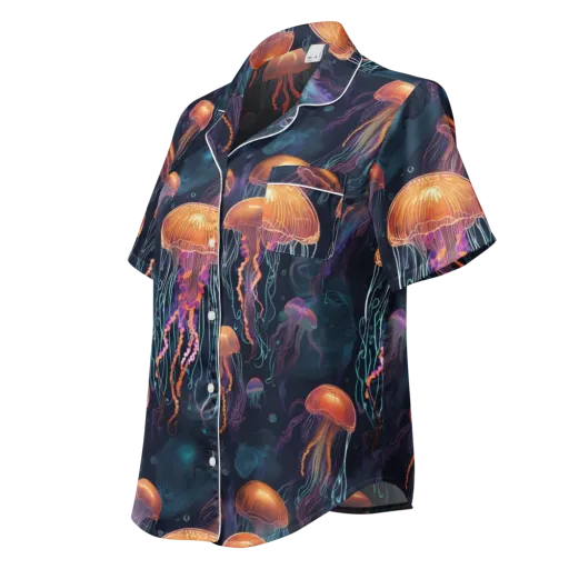 Jellyfish Reverie on a Women's Short Sleeve Pajama Top