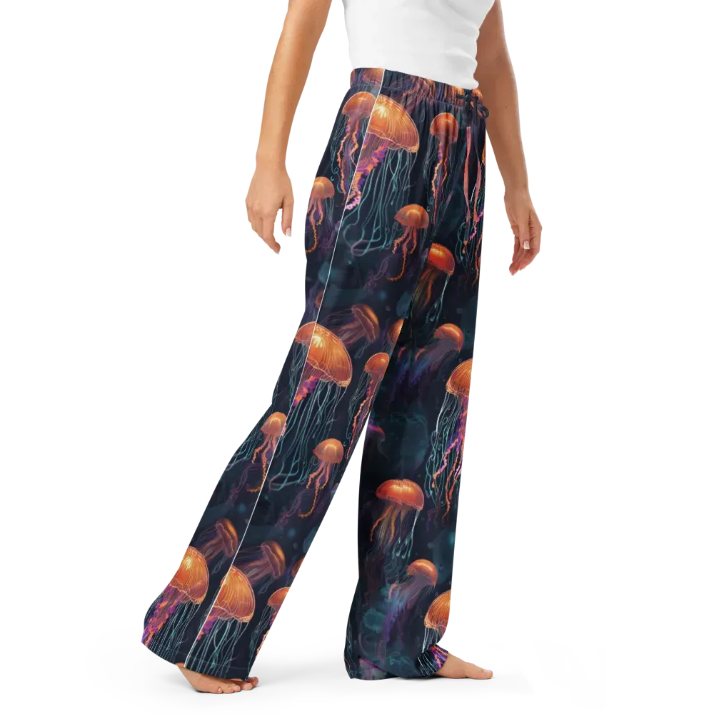 Jellyfish Reverie on Women's Pajama Pants — Right Front