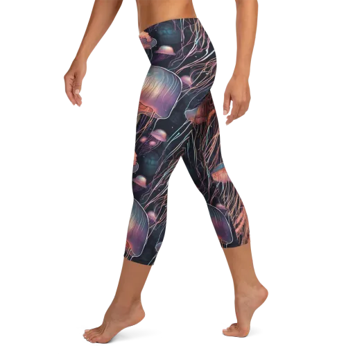 Neon Medusa on a Capri Leggings