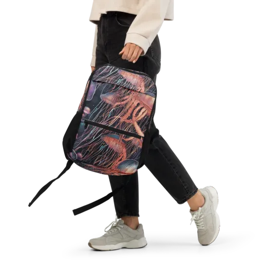 Neon Medusa on a Utility Backpack