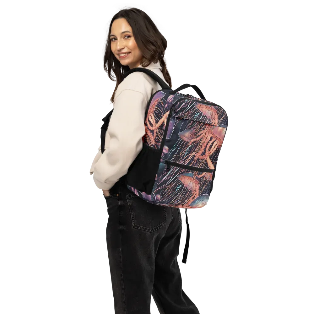 Neon Medusa on Utility Backpack — Back