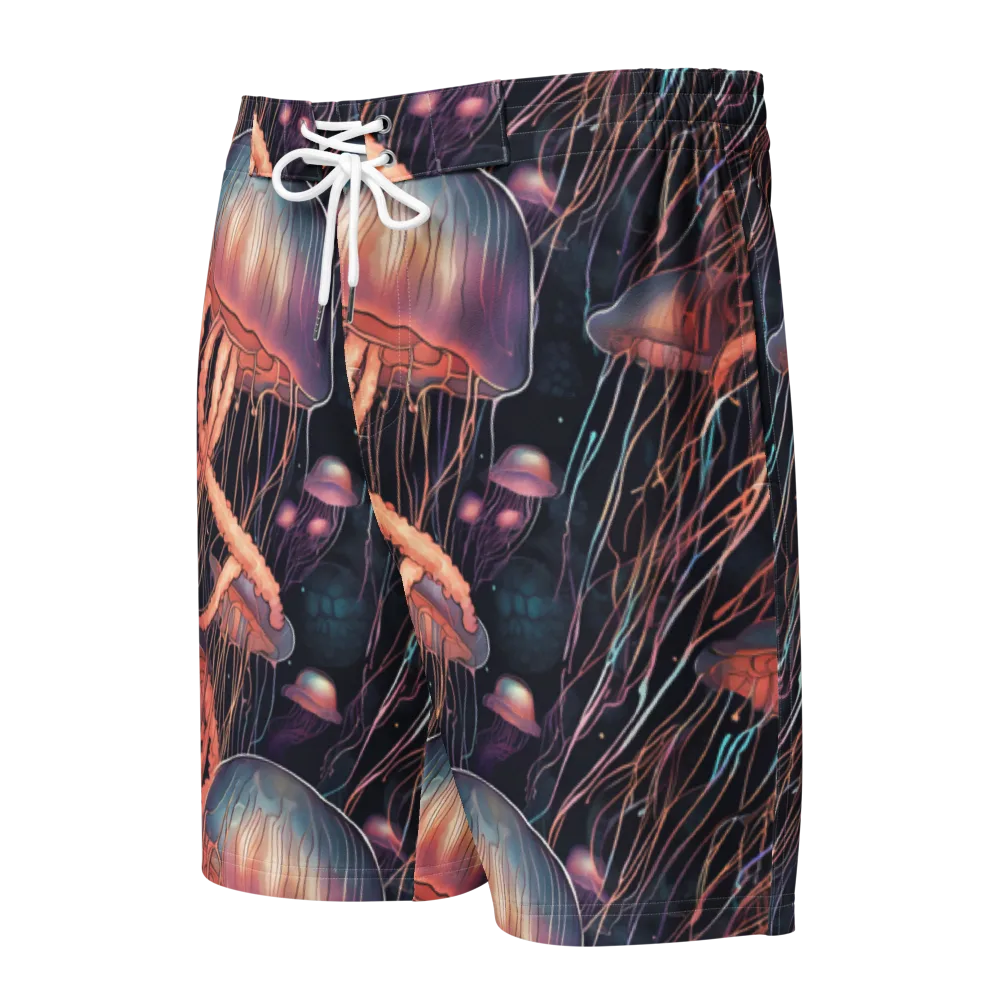 Neon Medusa on Men's Board Shorts — Front