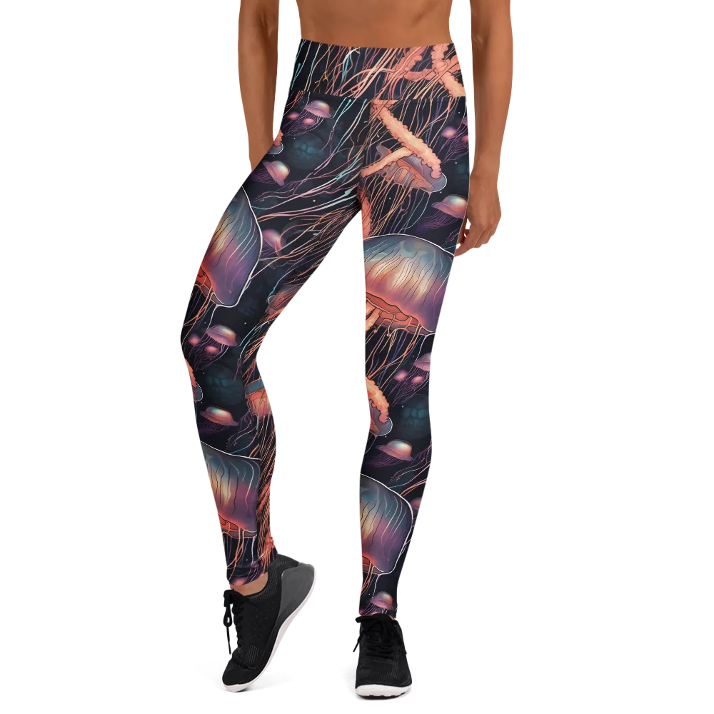 Neon Medusa on Yoga Leggings — Front