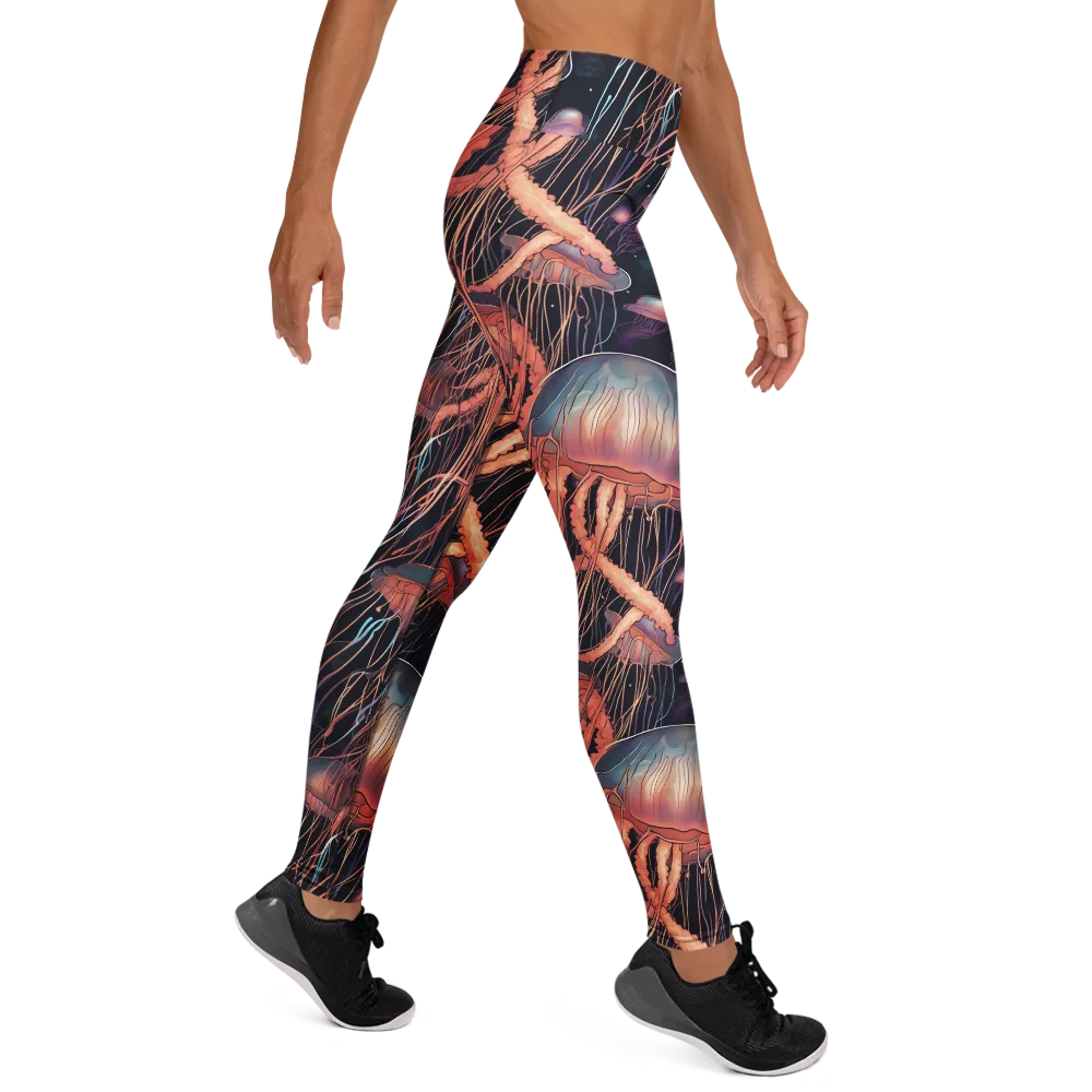 Neon Medusa on Yoga Leggings — Right