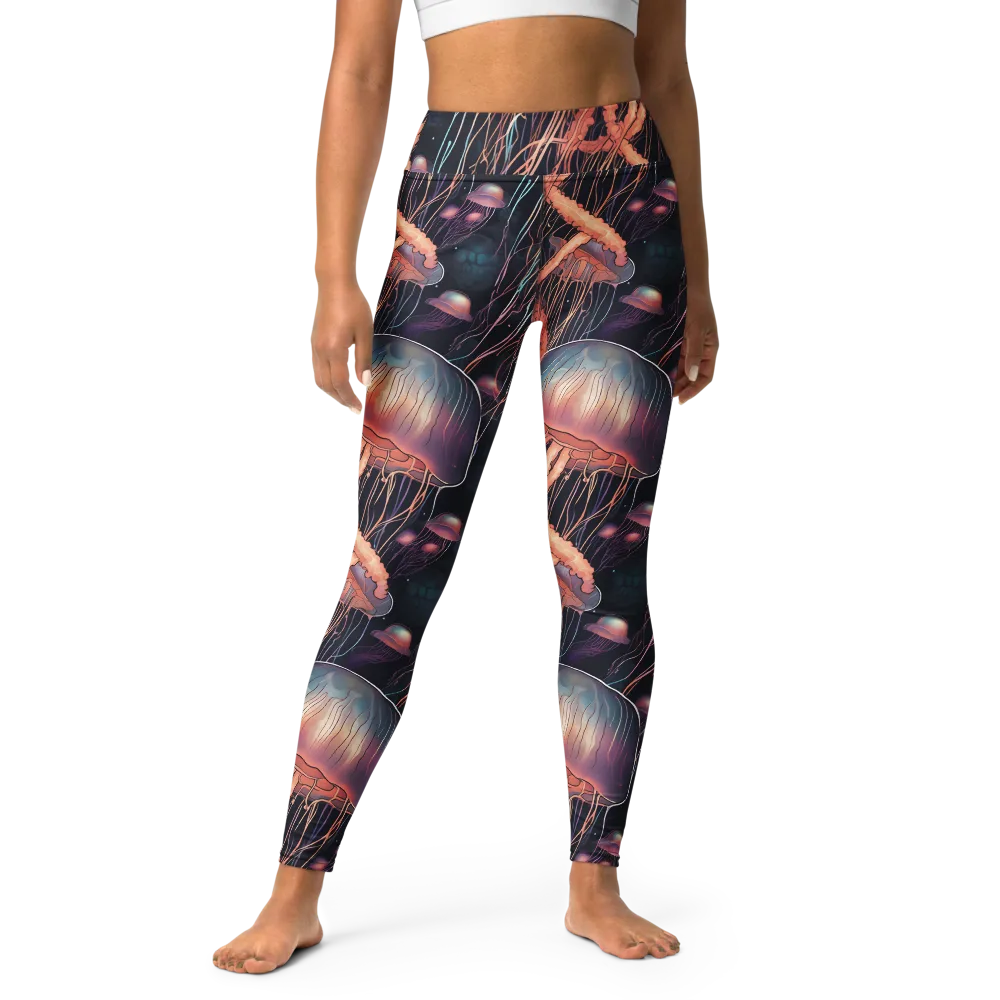 Neon Medusa on Yoga Leggings — Front