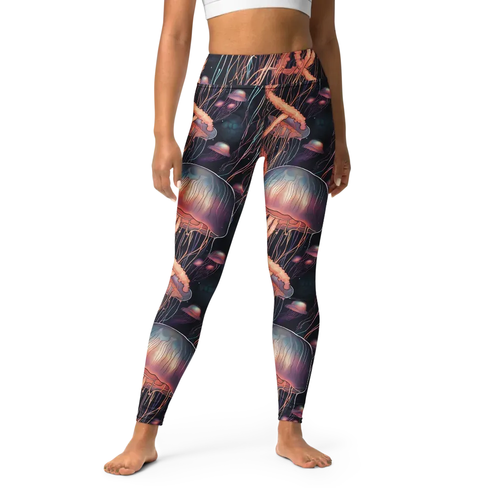 Neon Medusa on Yoga Leggings — Front